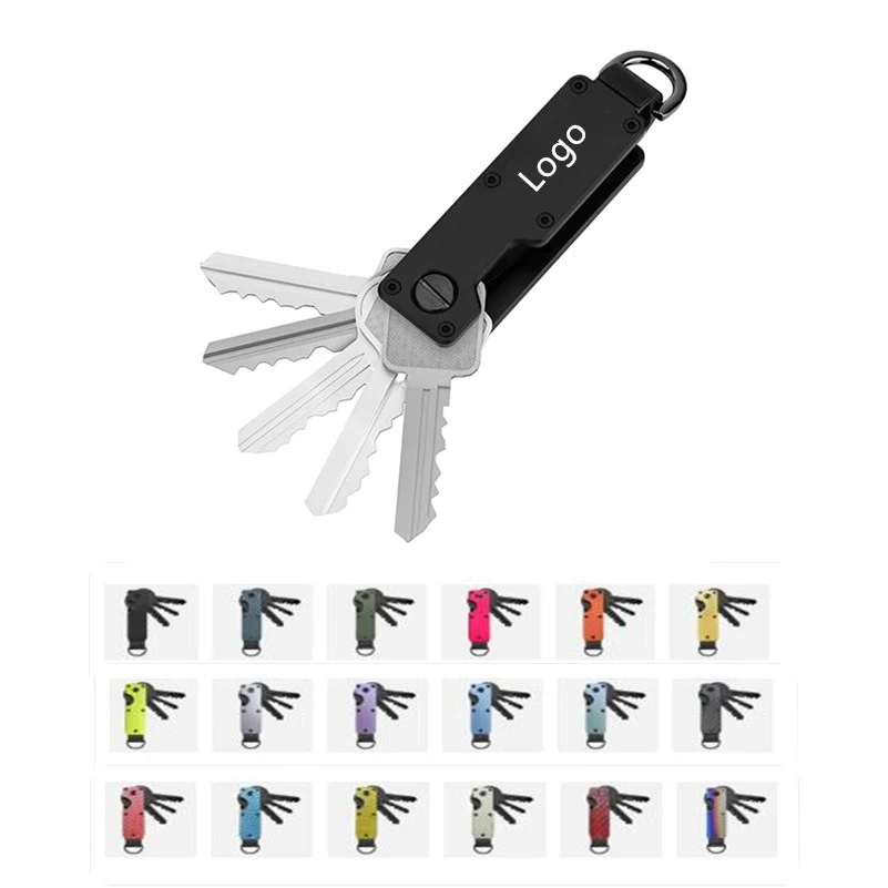 Compact Metallic Key Holder Secures 1-5 Keys 1