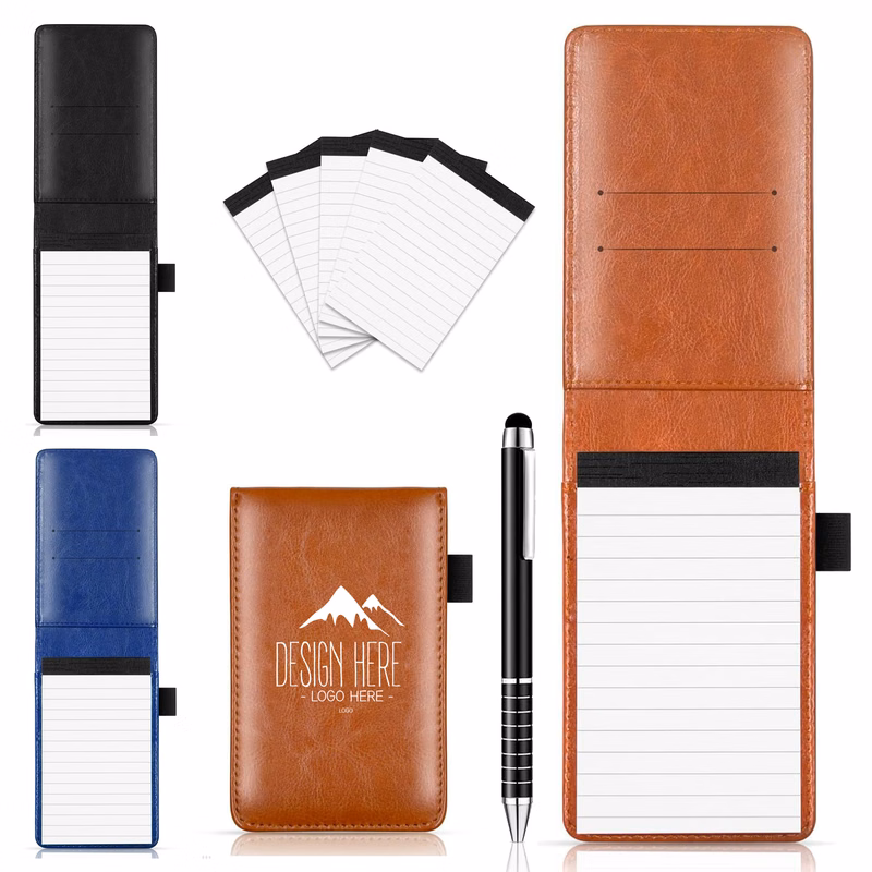Custom Jotter Notepad With Pen Pocket Notebook