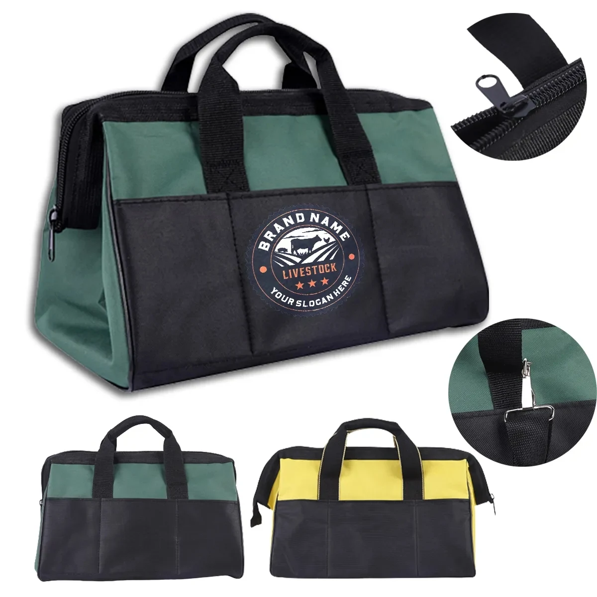 Thickened Large-capacity Custom Zippered Tool Tote Bag 1