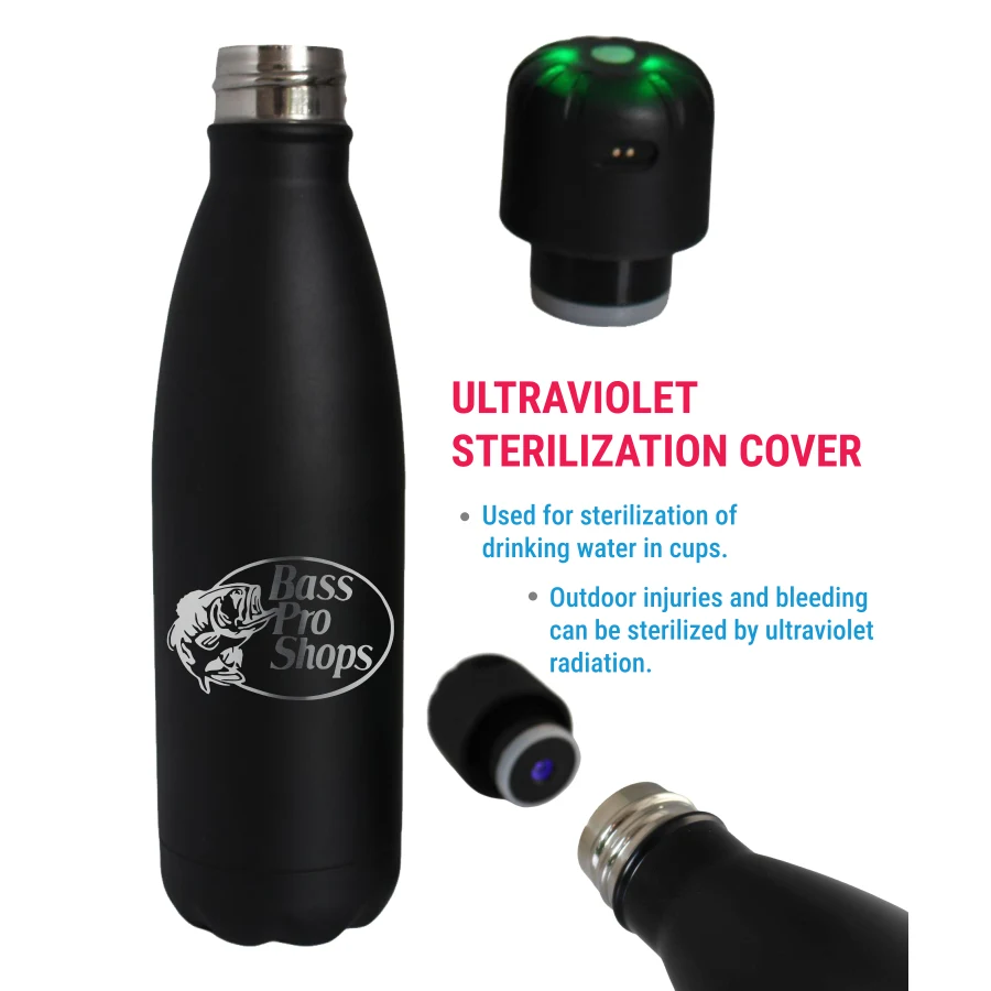 Union Printed - 17oz Double Wall Stainless Steel Vacuum Insulated Travel Bottle with UV Cap 1