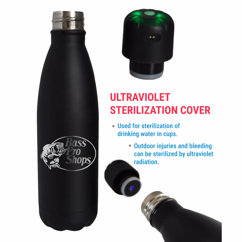 Union Printed - 17oz Double Wall Stainless Steel Vacuum Insulated Travel Bottle with UV Cap
