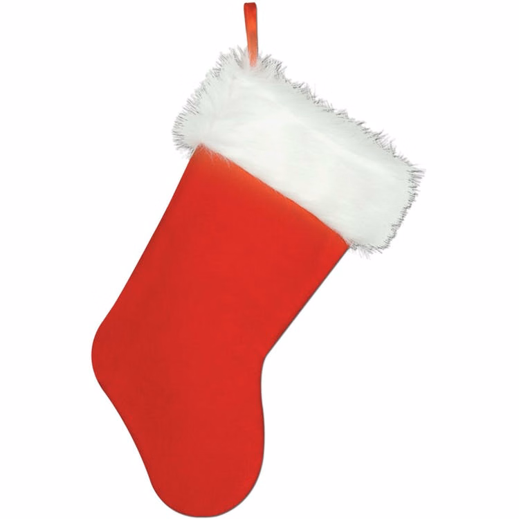Plush Christmas Stockings - Red 15"