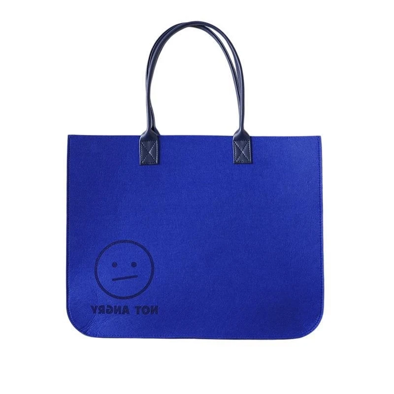 Klein Blue Felt Gift Bag, custom tote bag with logo imprint 1