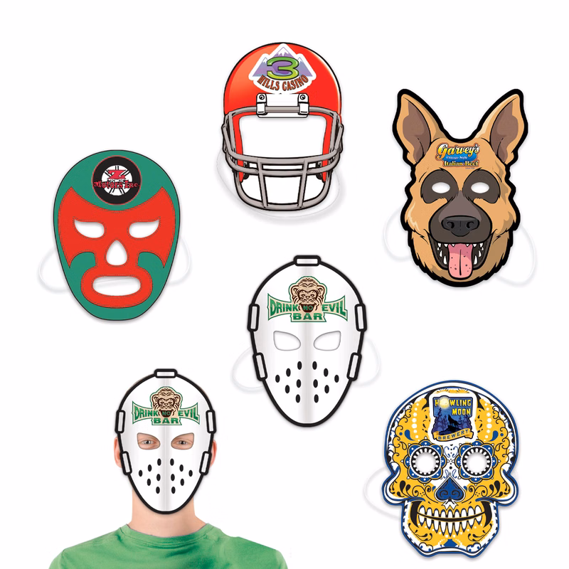 12" Custom Printed Paper-Stock Mask