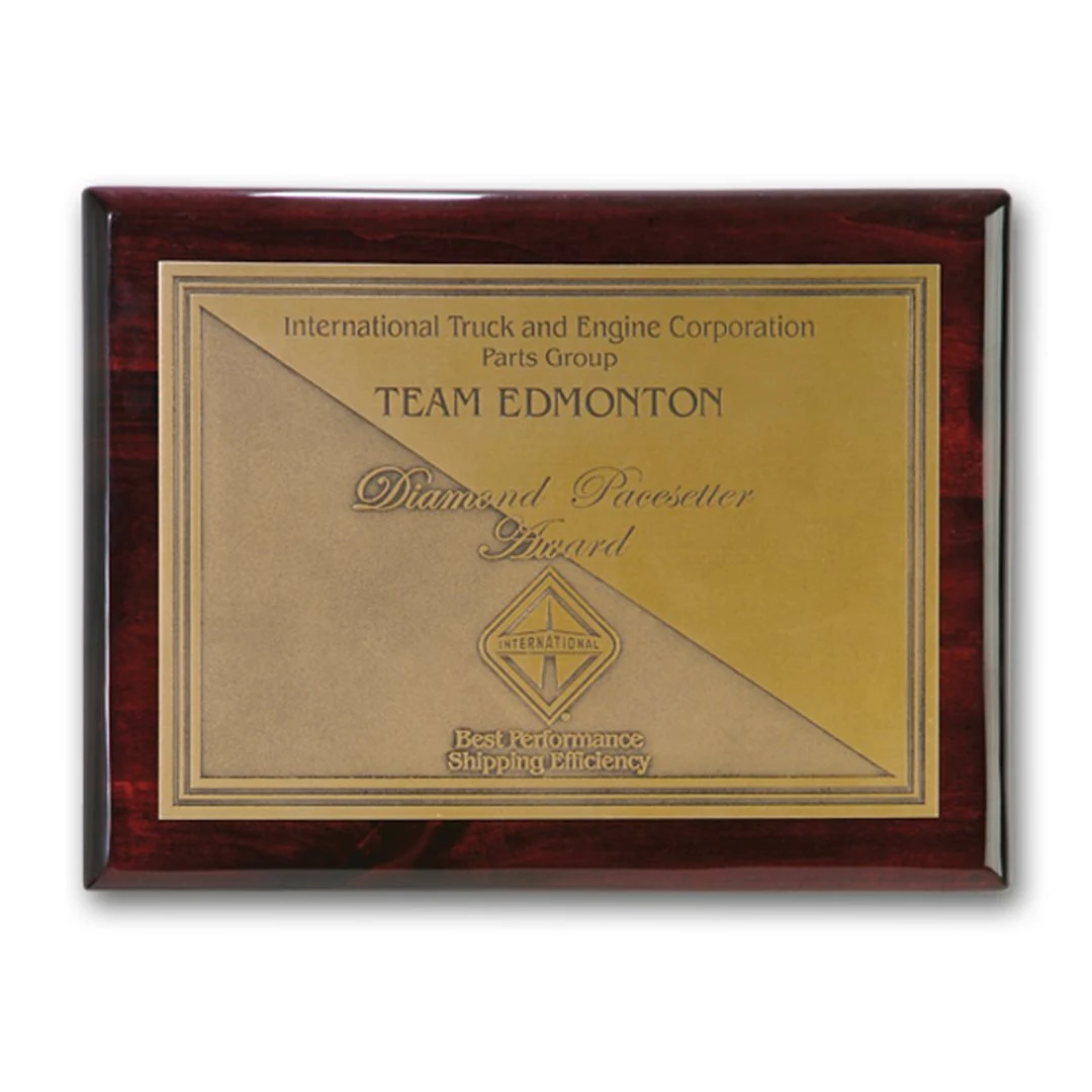 Double Etch Plaq - Rosewood 1