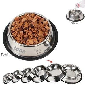 29cm Paw Mark Metal Pet Food Bowl 1