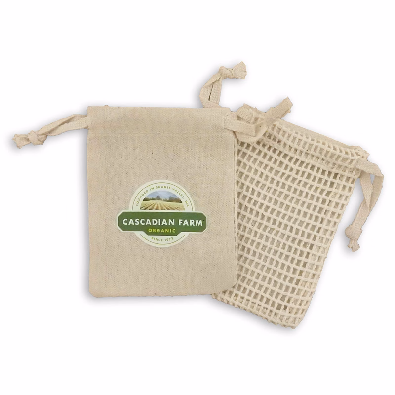 "Koa" Mesh 100% Natural Cotton Drawstring Bag 3x4"