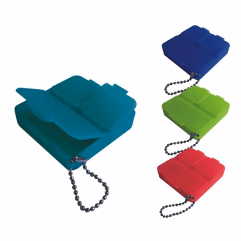Square Pill Box With Key Chain