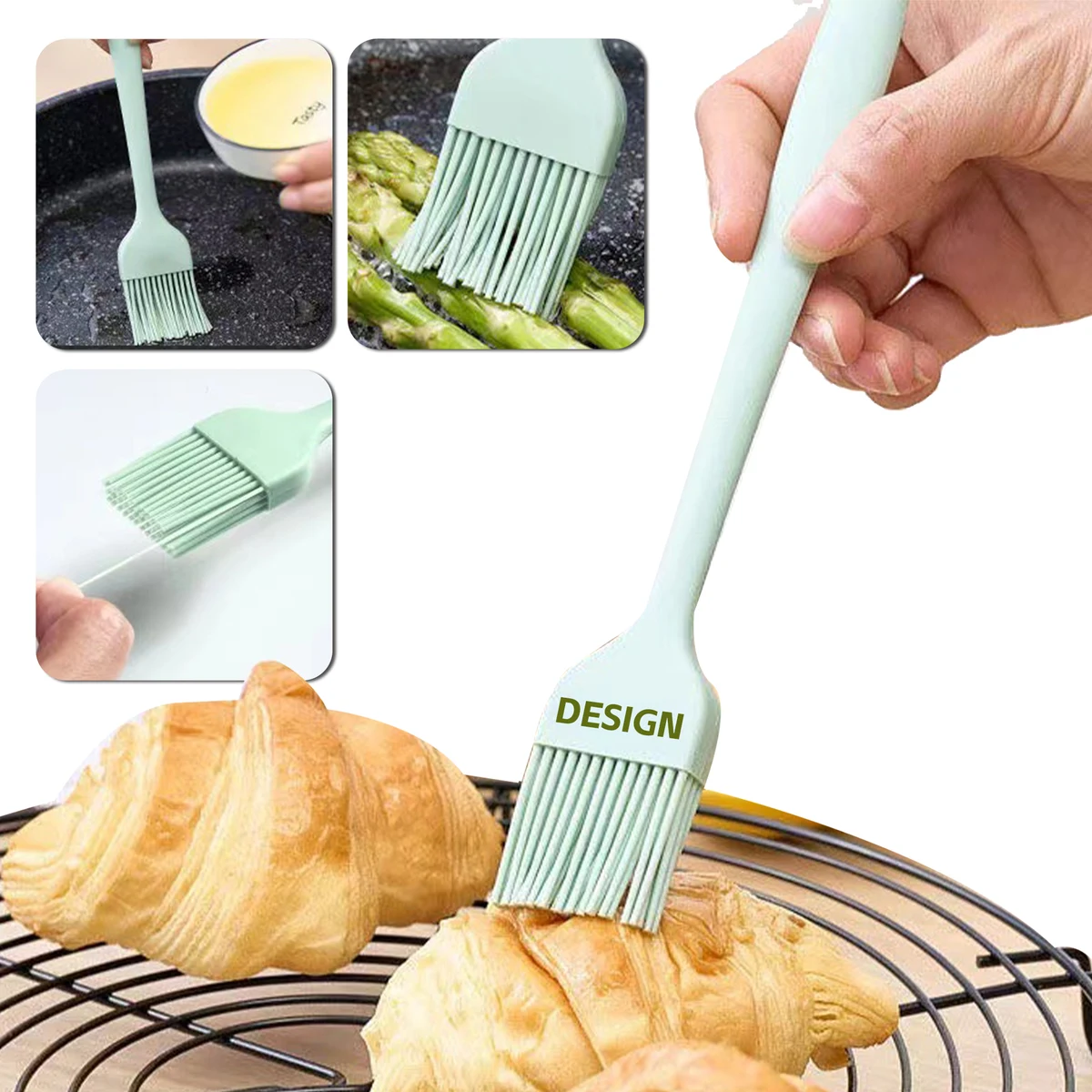 Food Safe Silicone Basting Brush for BBQ and Pastry 1