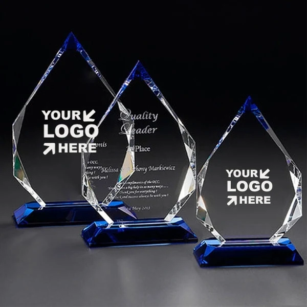 Prism Pointed Peak Crystal Award 1