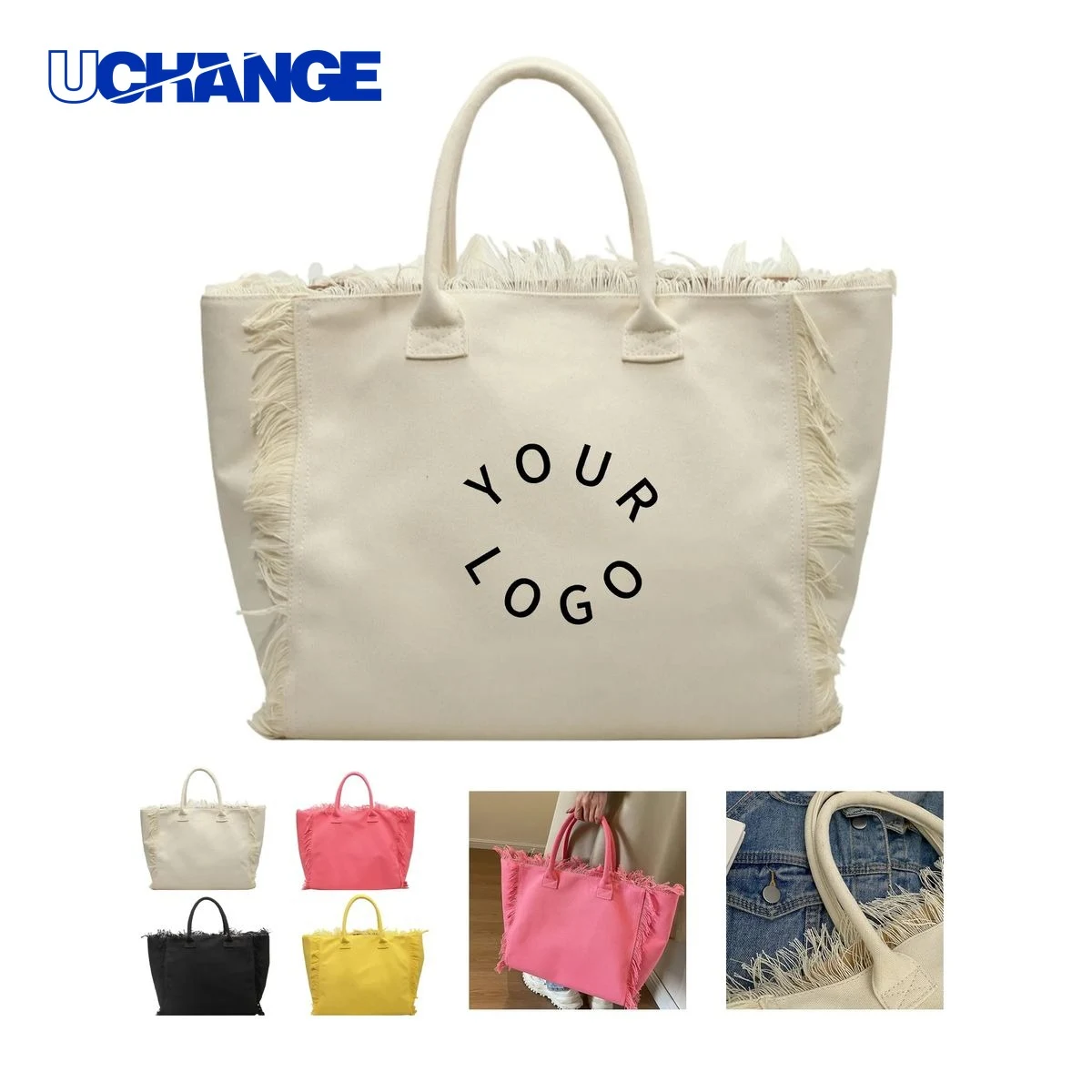 Polyester Fringe Tote Bag Carrier 1