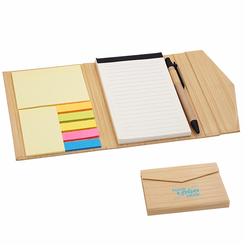 Kraft Notebook w/Pen And Sticky Flags