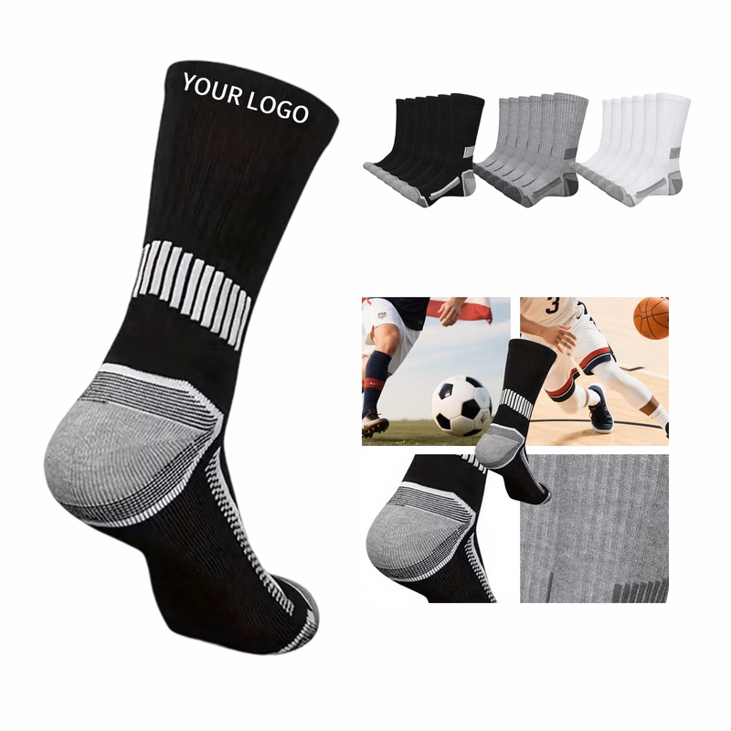 Basketball Mid-Calf Sports Socks with Cushioning