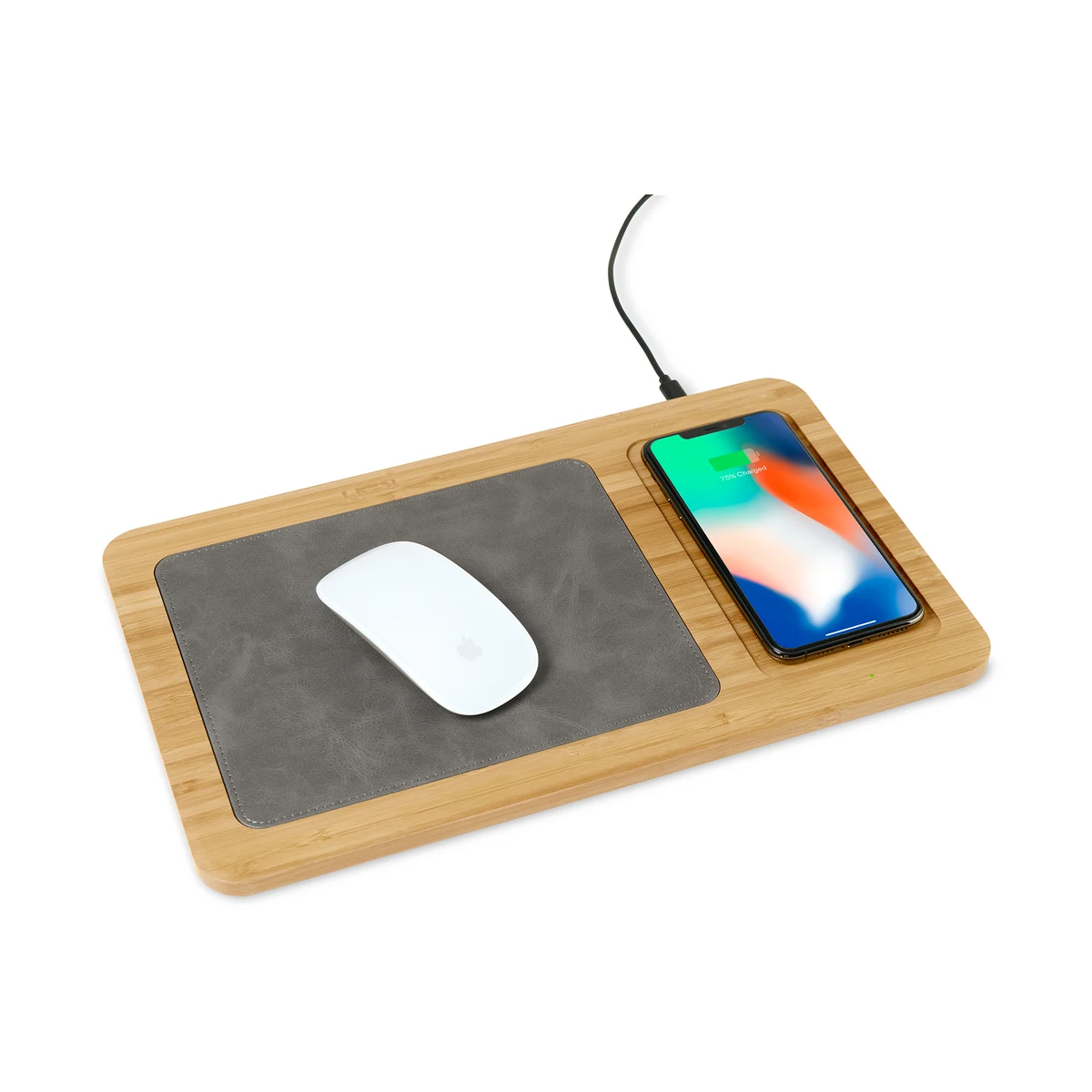 Auden Bamboo Wireless Charging Mouse Pad 1