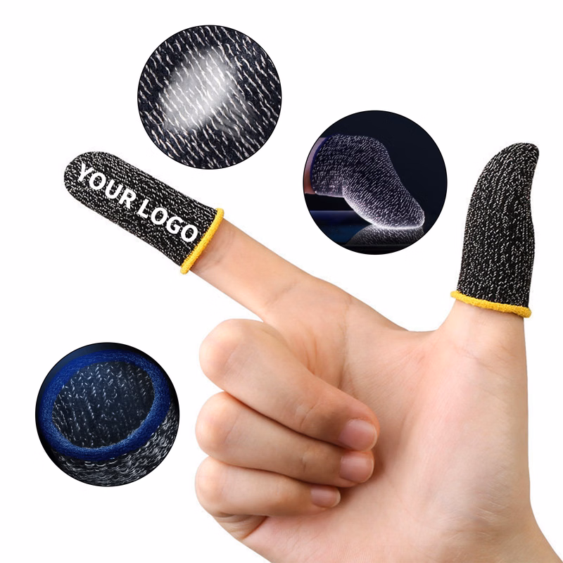 Conductive Touch Gaming Finger Sleeve Pair 1.77" Length x 0.98" Width