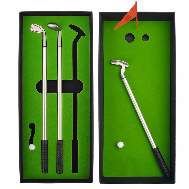 Mini Desktop Golf Ballpoint Pen Set