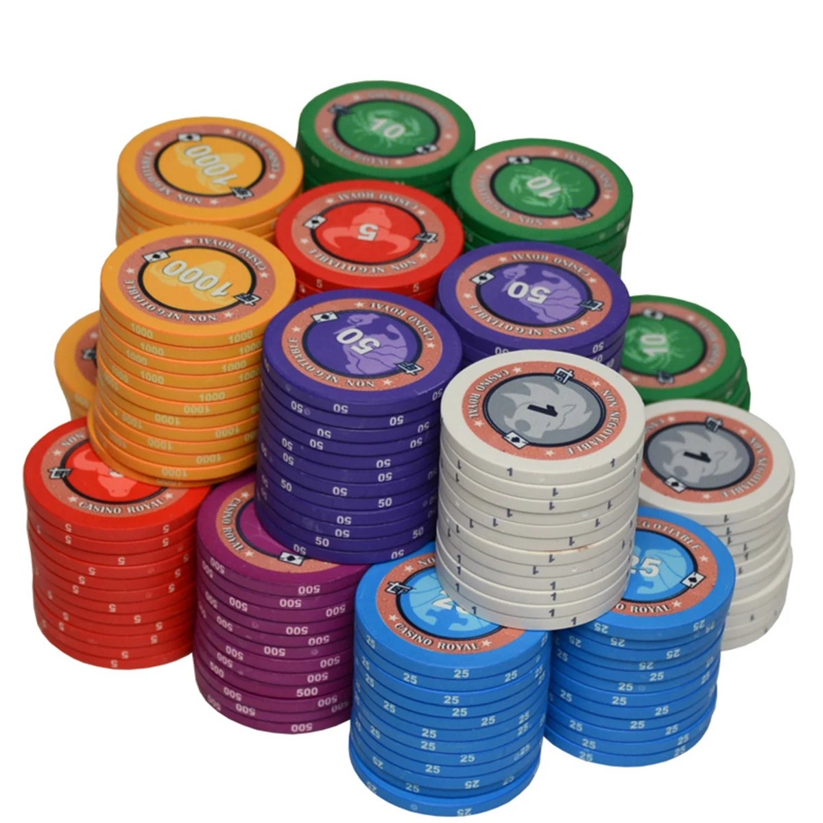 1.5in Ceramic Poker Chip Full Color MOQ100pcs 1
