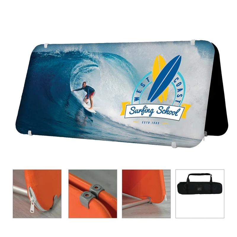 DisplaySplash A-Frame Fabric Floor Sign - 78" W x 37" H 1