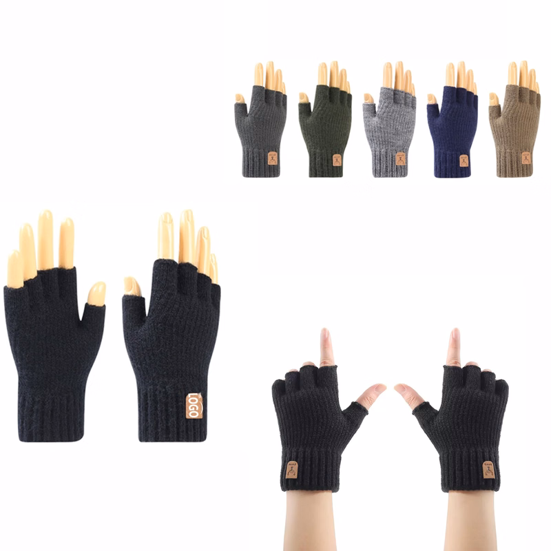 Knit Fingerless Gloves MOQ 10pcs