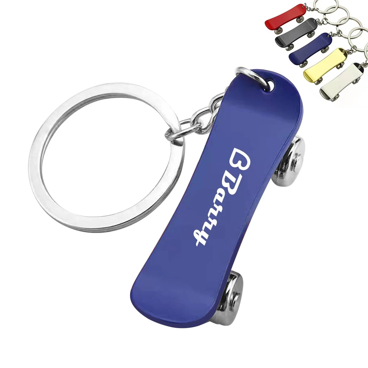 Skateboard Shaped Pendant Keychain 1