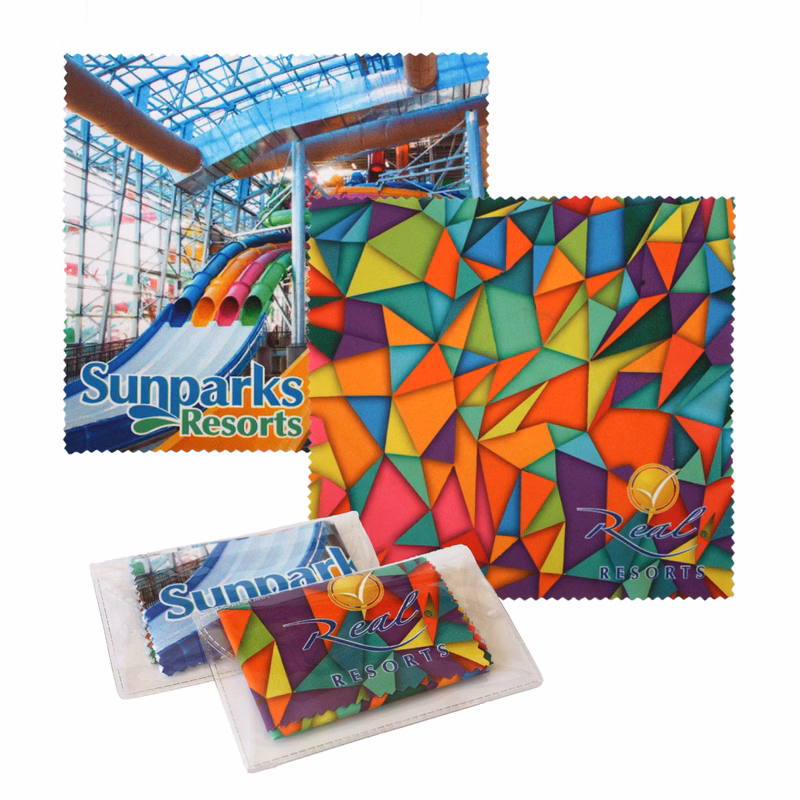Sublimated Microfiber Cleaning Cloth w/Case