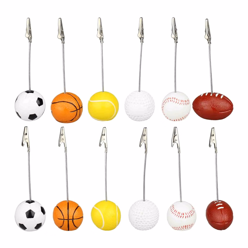 Sports Balls Clip Memo Holder