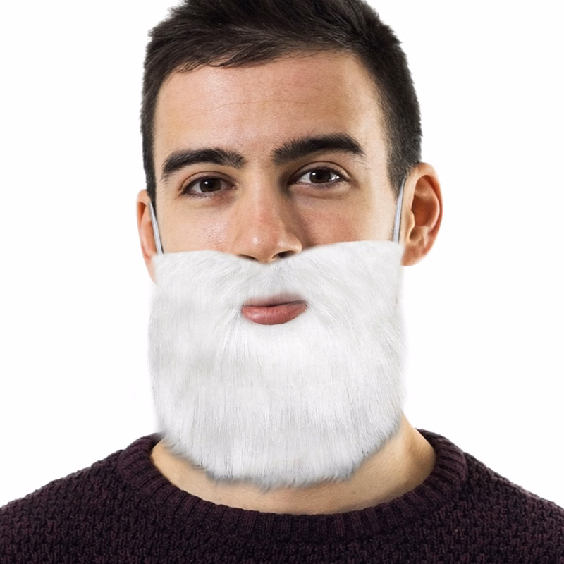 White Beard with Elastic Band