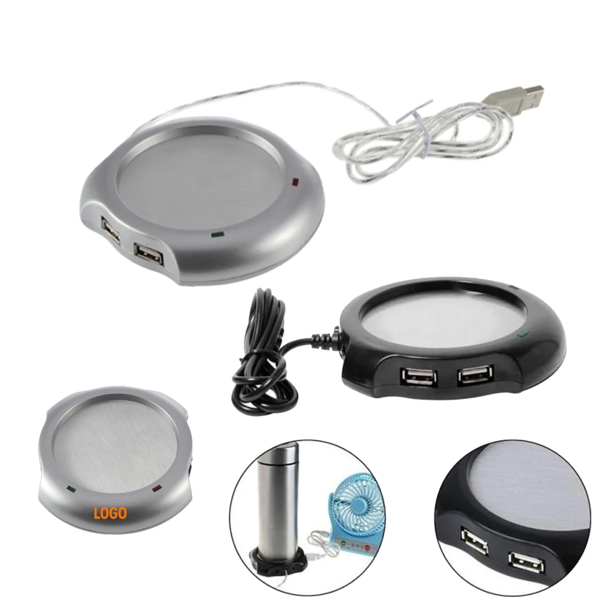 USB Mug Warmer with 4-Port Desk Hub 1