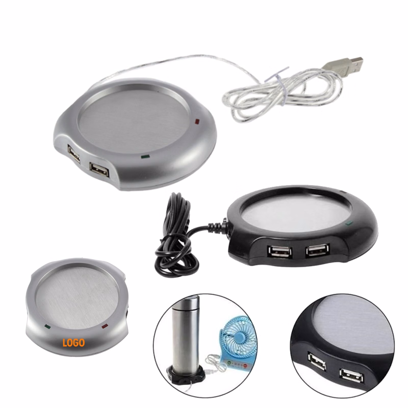USB Mug Warmer with 4-Port Desk Hub