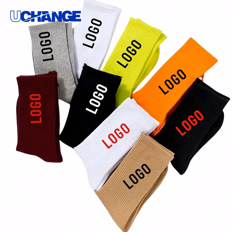 Solid Color Cotton Running Socks