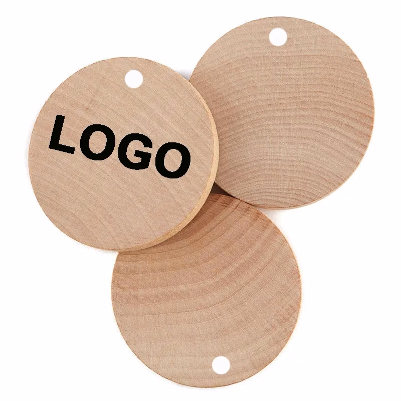 1.5" Wood Nickel Token with Holes