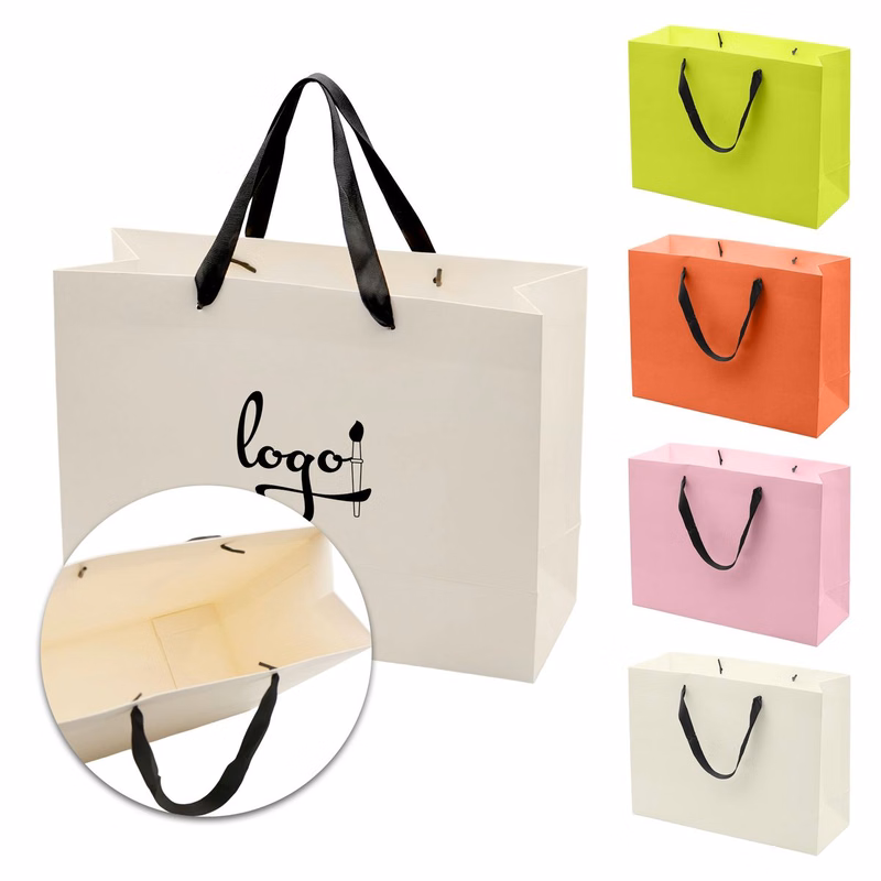 Kraft Paper Apparel Shopping Bag For Clothing Store