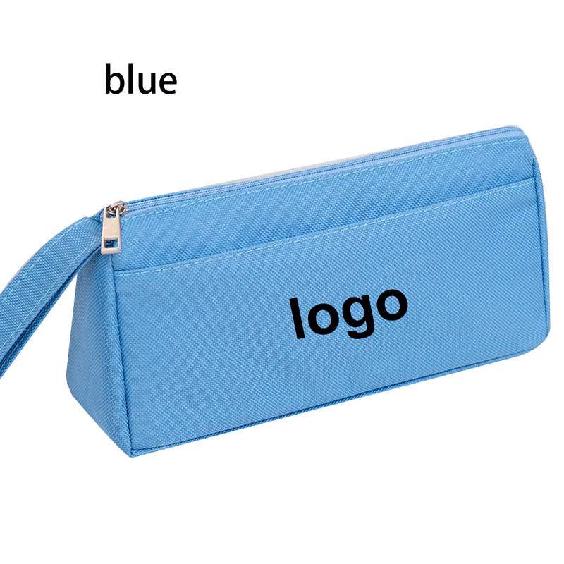 Stylish Logo-Print Pencil Case Minimalist Design