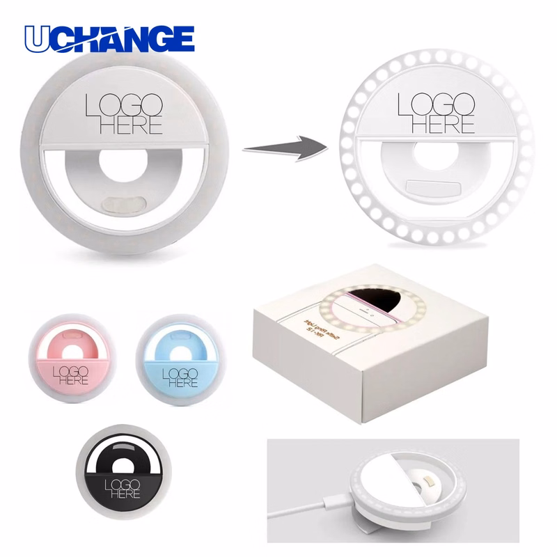 USB Rechargeable Selfie Ring Light Clip