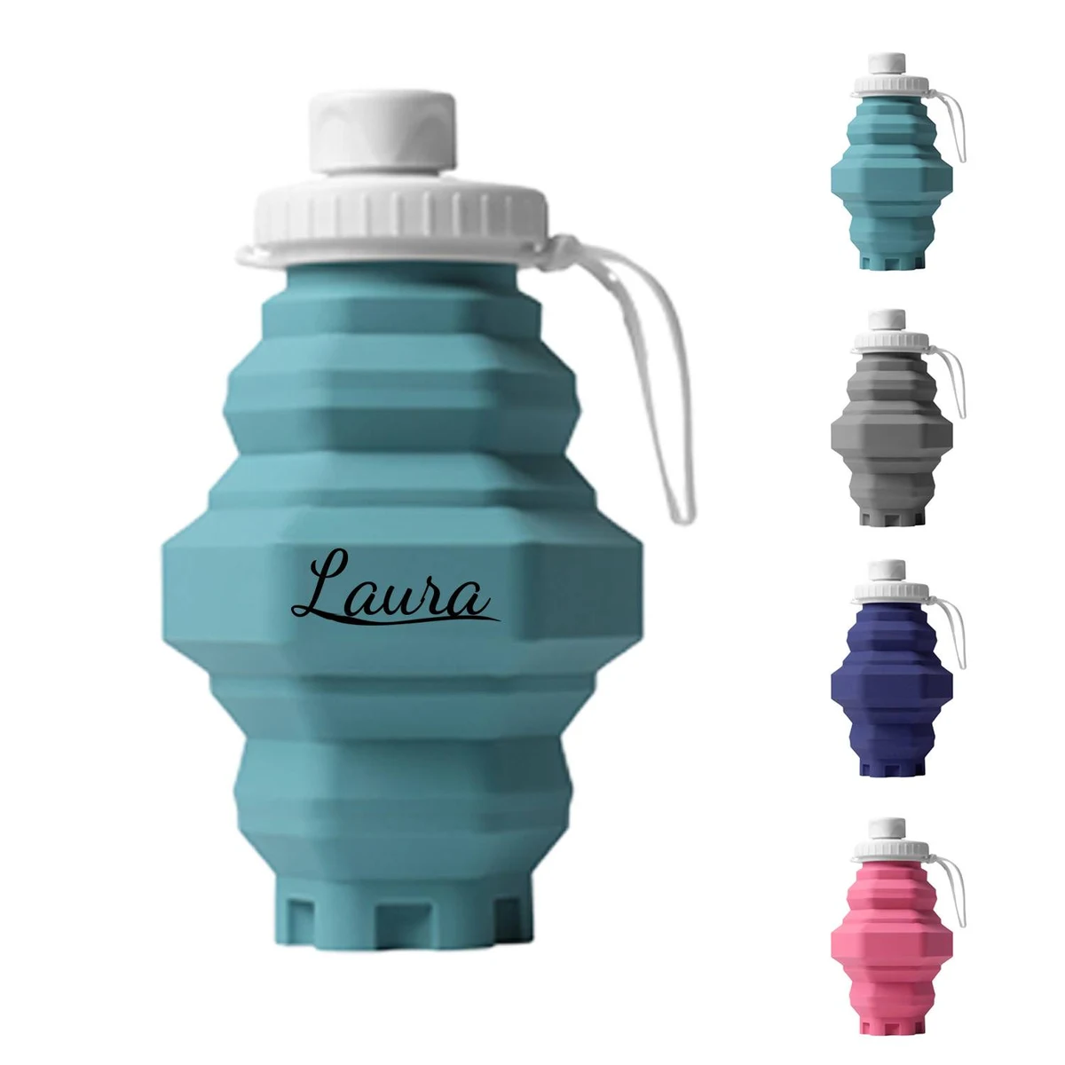 18oz Silicone Foldable Sports Water Bottle 1