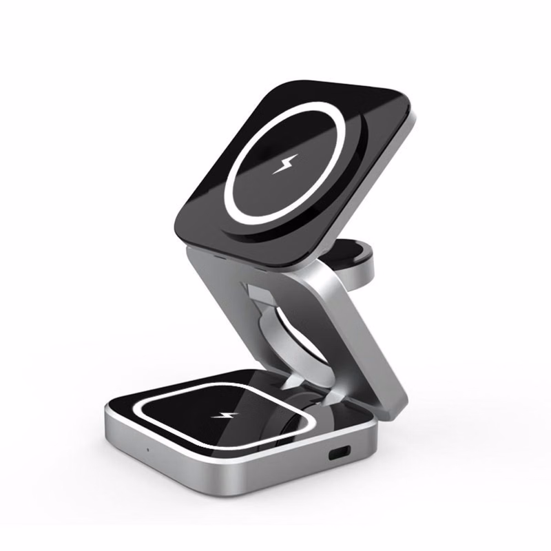 Compact Folding 3 In 1 Wireless Charger