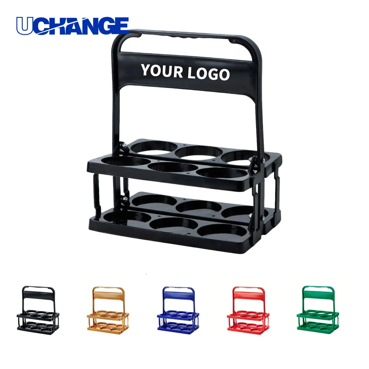 Foldable Drink Carrier Organizer Six Slot 10.2" x 7" x 12.2" 1
