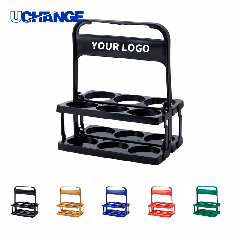 Foldable Drink Carrier Organizer Six Slot 10.2" x 7" x 12.2"