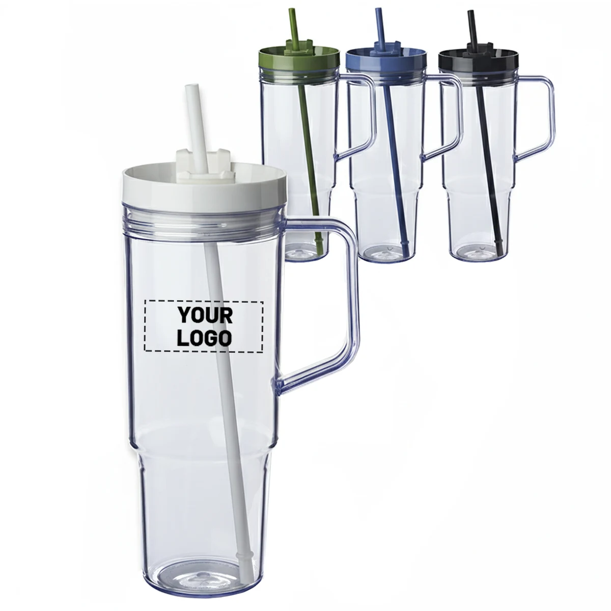 Plastic Tumbler with Screw-On Lid, 40 oz. 1