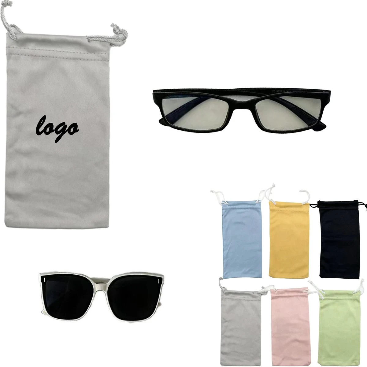 Microfiber Drawstring Pouch For Eyewear And Small Gadgets 1