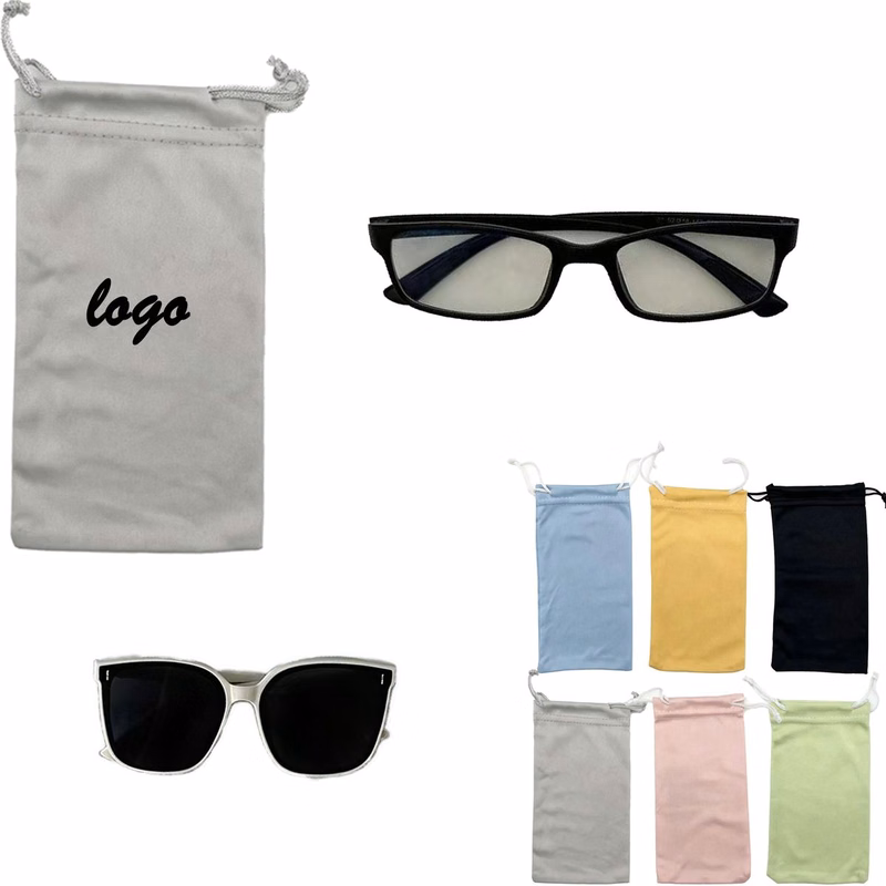 Microfiber Drawstring Pouch For Eyewear And Small Gadgets