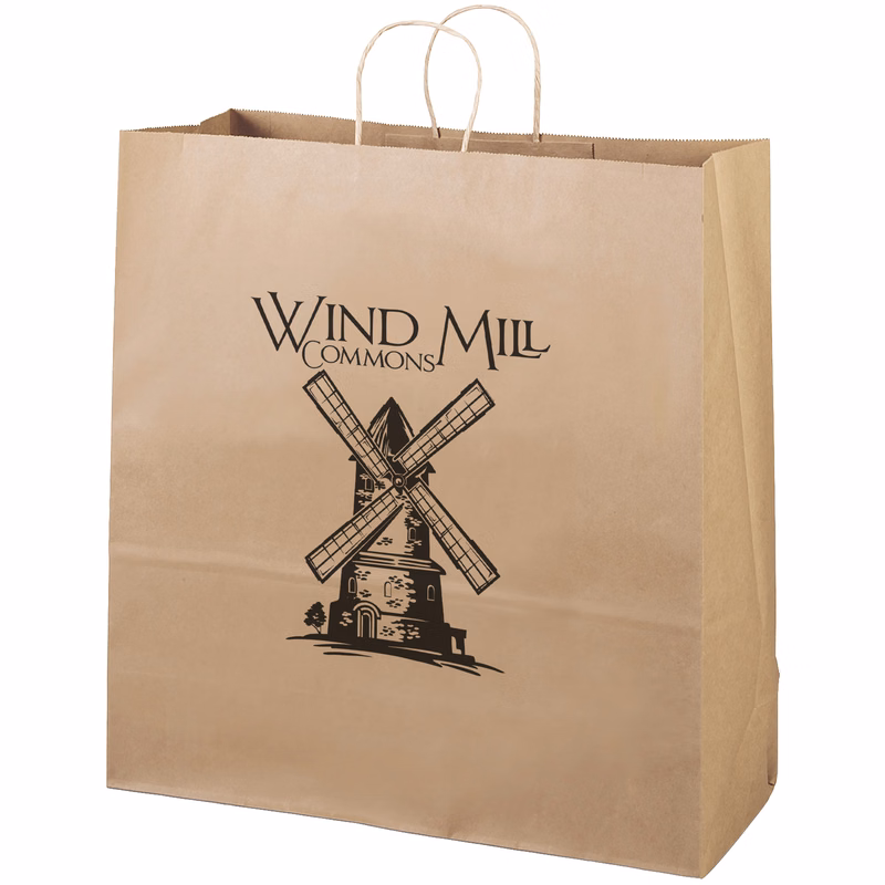 Eco Duke - Kraft-Brown Shopper - Flexo Ink Print