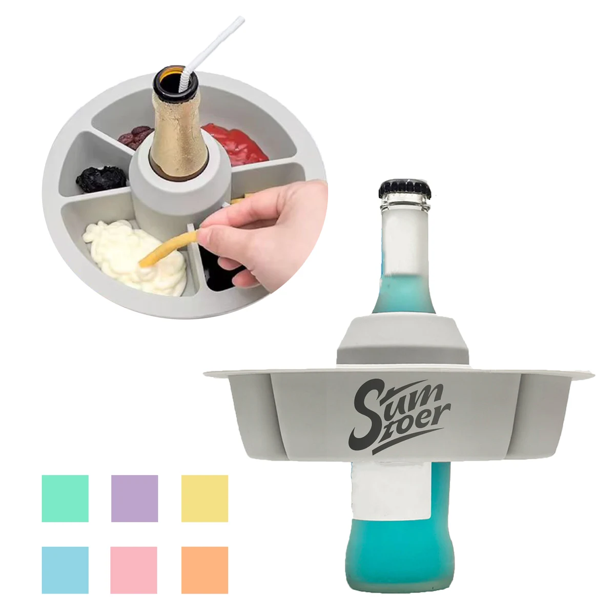 Silicone Snack Bowl for Beer Bottles 1