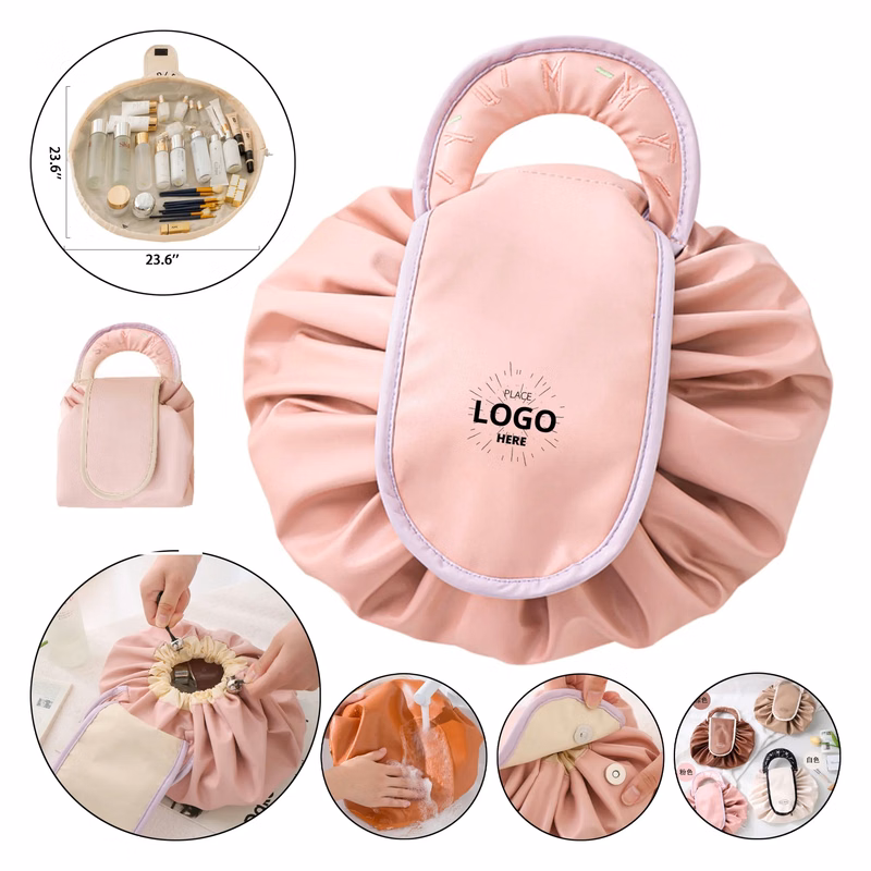 High-Capacity Drawstring Makeup Bag