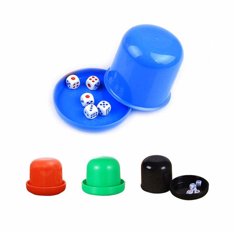 Dice Cup Set with Tray/Lid and 5 Dices Gambling