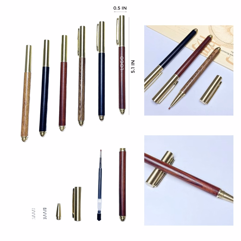 MOQ 10 PCS Quality Brass Pen With Sandalwood Pen Body