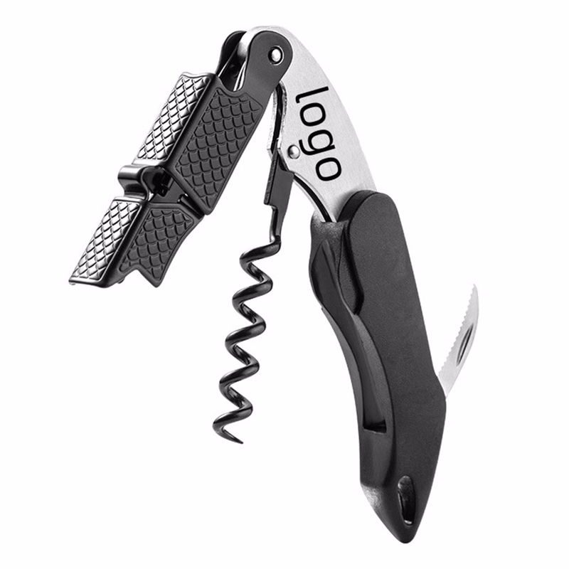 Compact Wine and Beer Opener with Serrated Knife