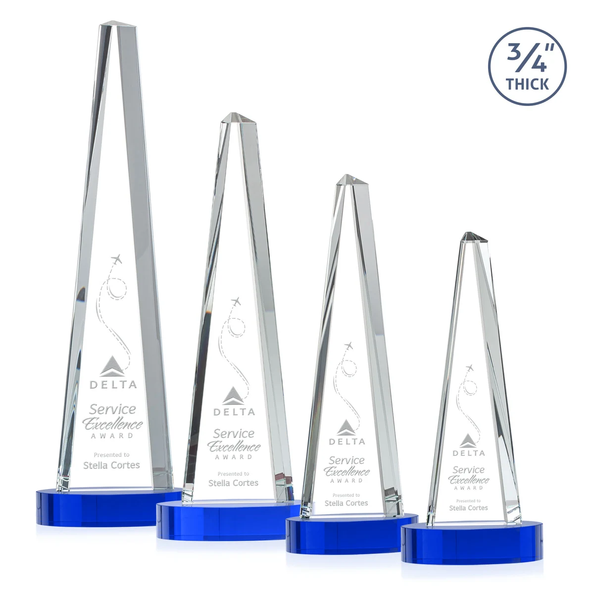 Majestic Tower Award on Alberton Base - Blue 1
