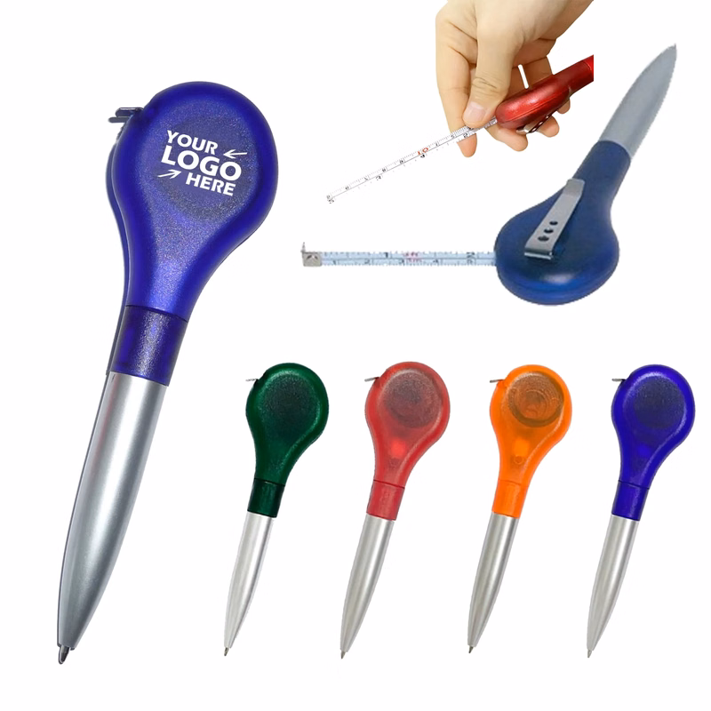 Logo Branded Ballpoint Pen w/Tape Measure