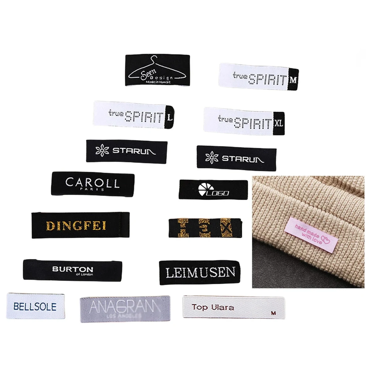 MOQ500 Weaving Marks Clothing Labels 1